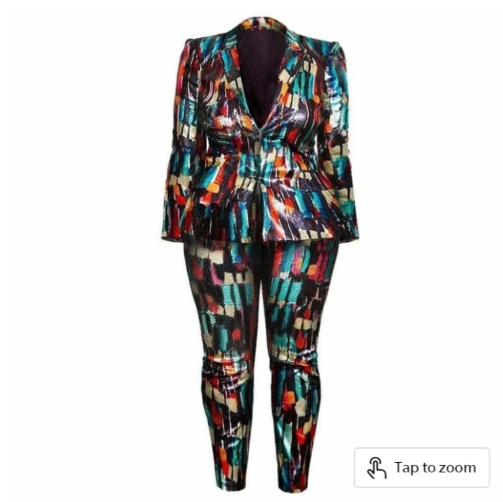 Plus Size Ultra Luxe Sequin Suit Set